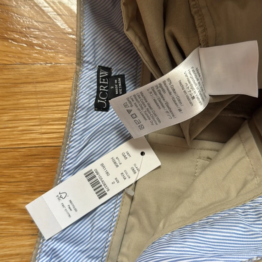 NWT J Crew Classic 4” Stretch Chino Shorts 2 - Picture 6 of 6